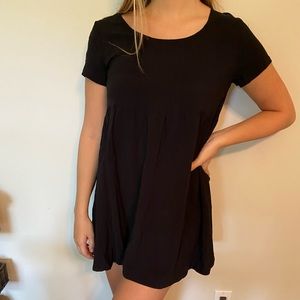 Simple black T-shirt dress